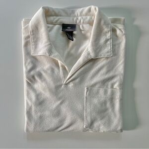 H&M Mens Terry Polo Vacation Shirt